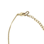 Dolphin Motif Rhinestone Gold Plated Necklace