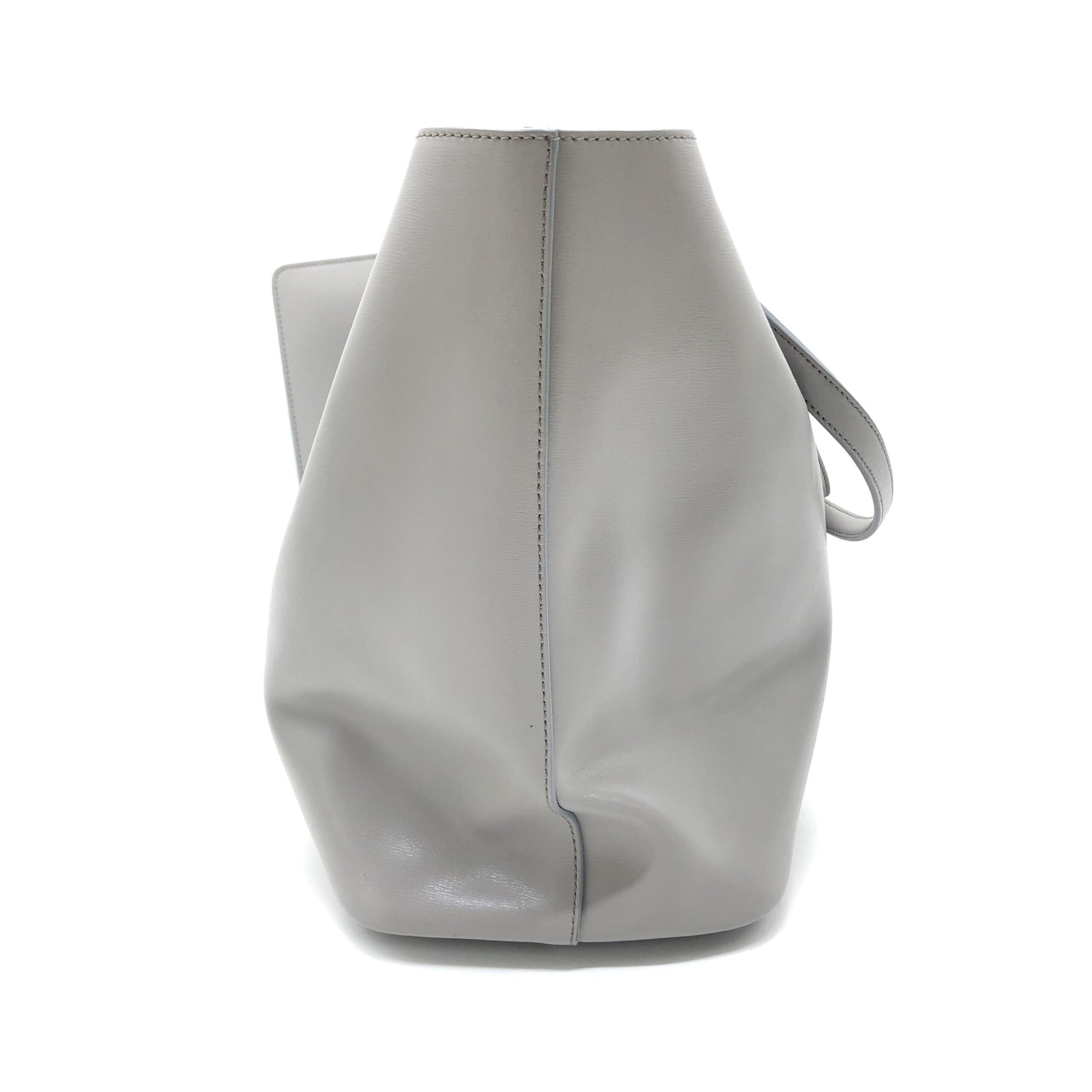 Gancio City Light Grey Leather Tote Bag