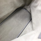 Gancio City Light Grey Leather Tote Bag