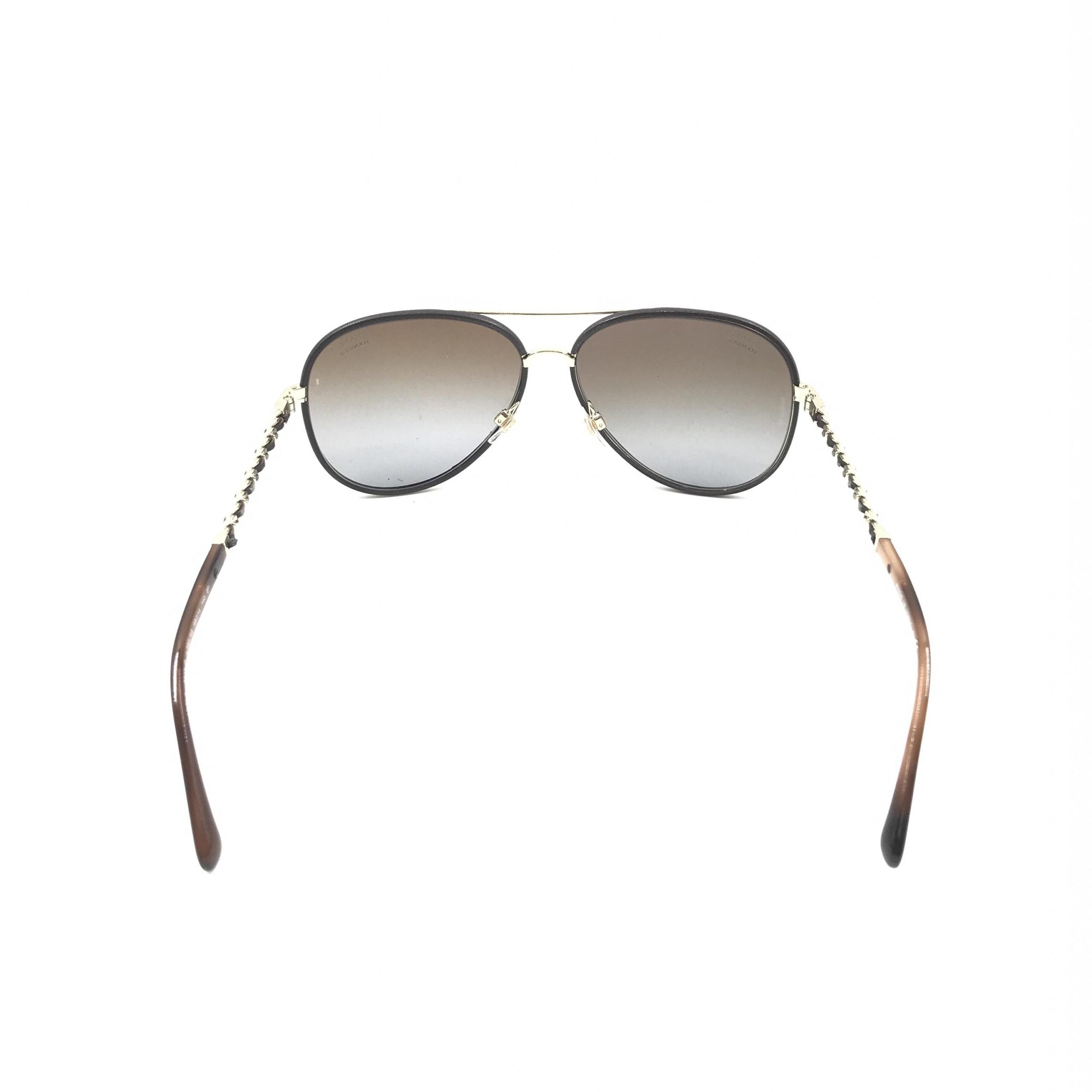 Gold And Black Polarized Aviator Sunglasses