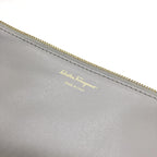 Gancio City Light Grey Leather Tote Bag