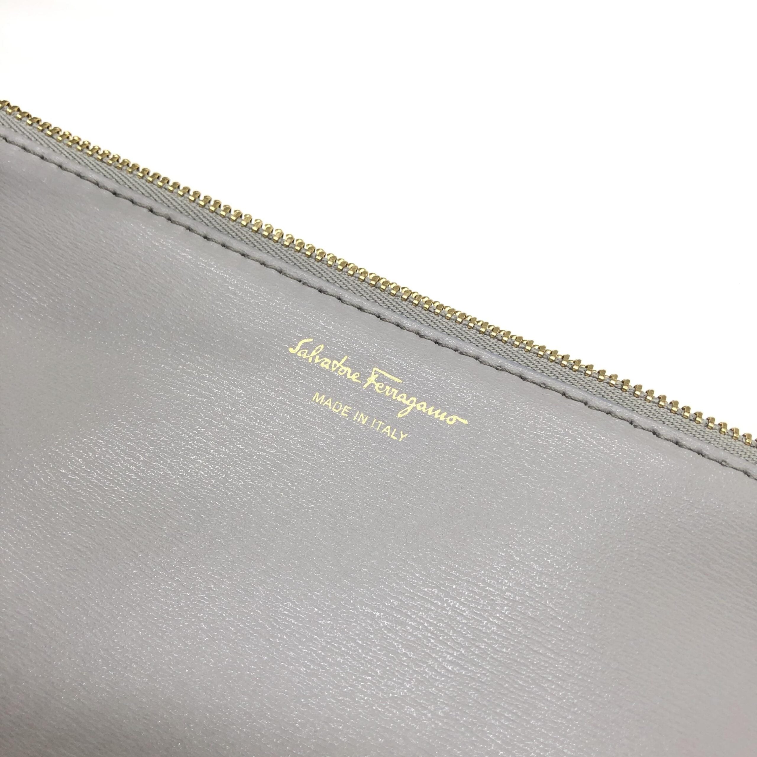 Gancio City Light Grey Leather Tote Bag