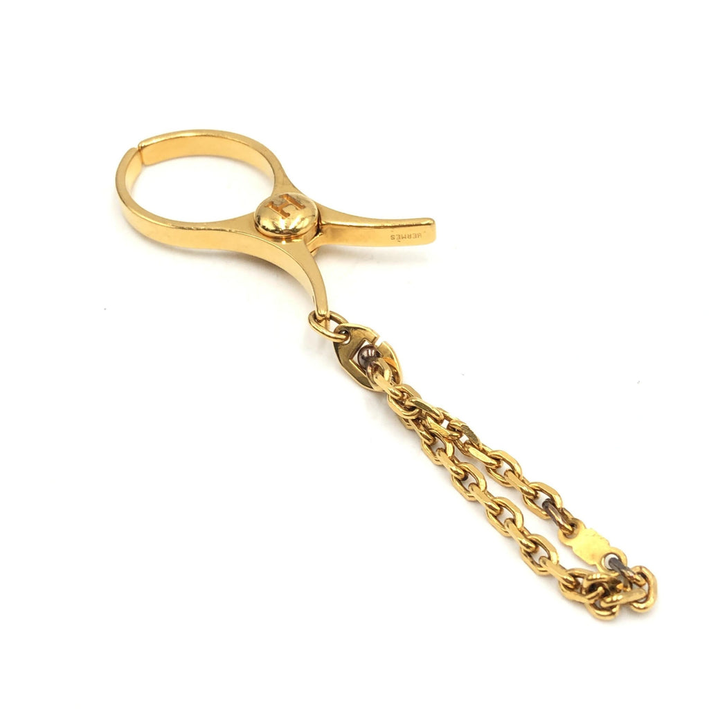 Gold Metal Glove Holder Keychain