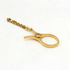 Gold Metal Glove Holder Keychain