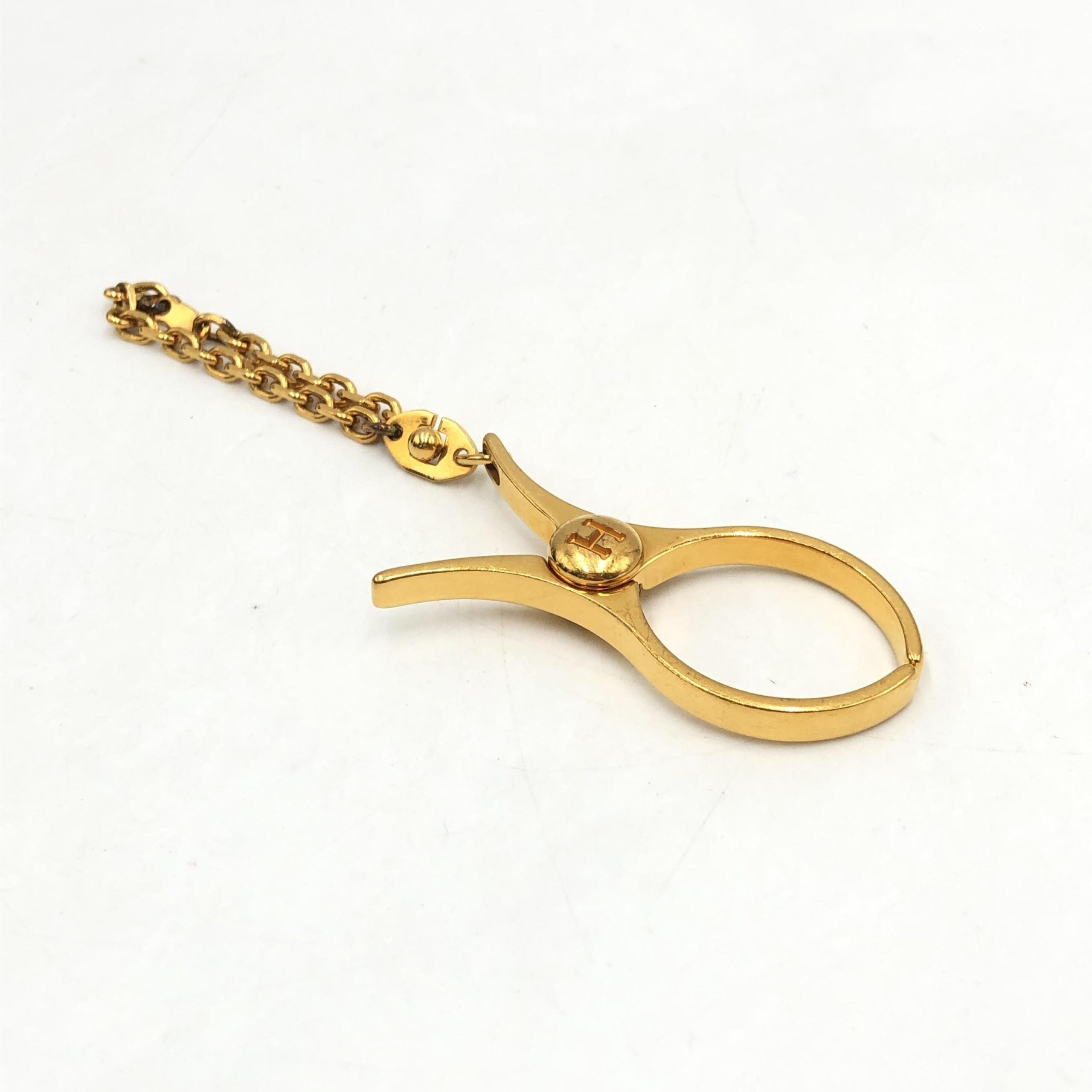 Gold Metal Glove Holder Keychain