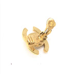 Gold PLated CC Turnlock Clip-On Earrings