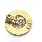 Gold Plated CC Logo Circular Earrings