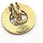 Gold Plated CC Logo Circular Earrings