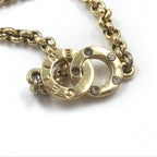 Gold Plated Chain Bracelet With Logo Charm