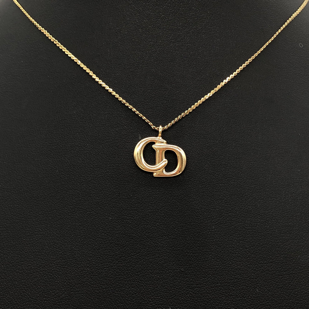 Gold Plated CD Pendant Necklace With Chain