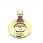 Gold Plated CC Logo Circular Earrings