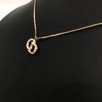 Gold Plated CD Pendant Necklace With Chain
