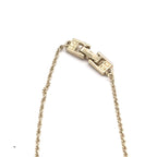 Gold Tone Bow Pendant Chain Necklace