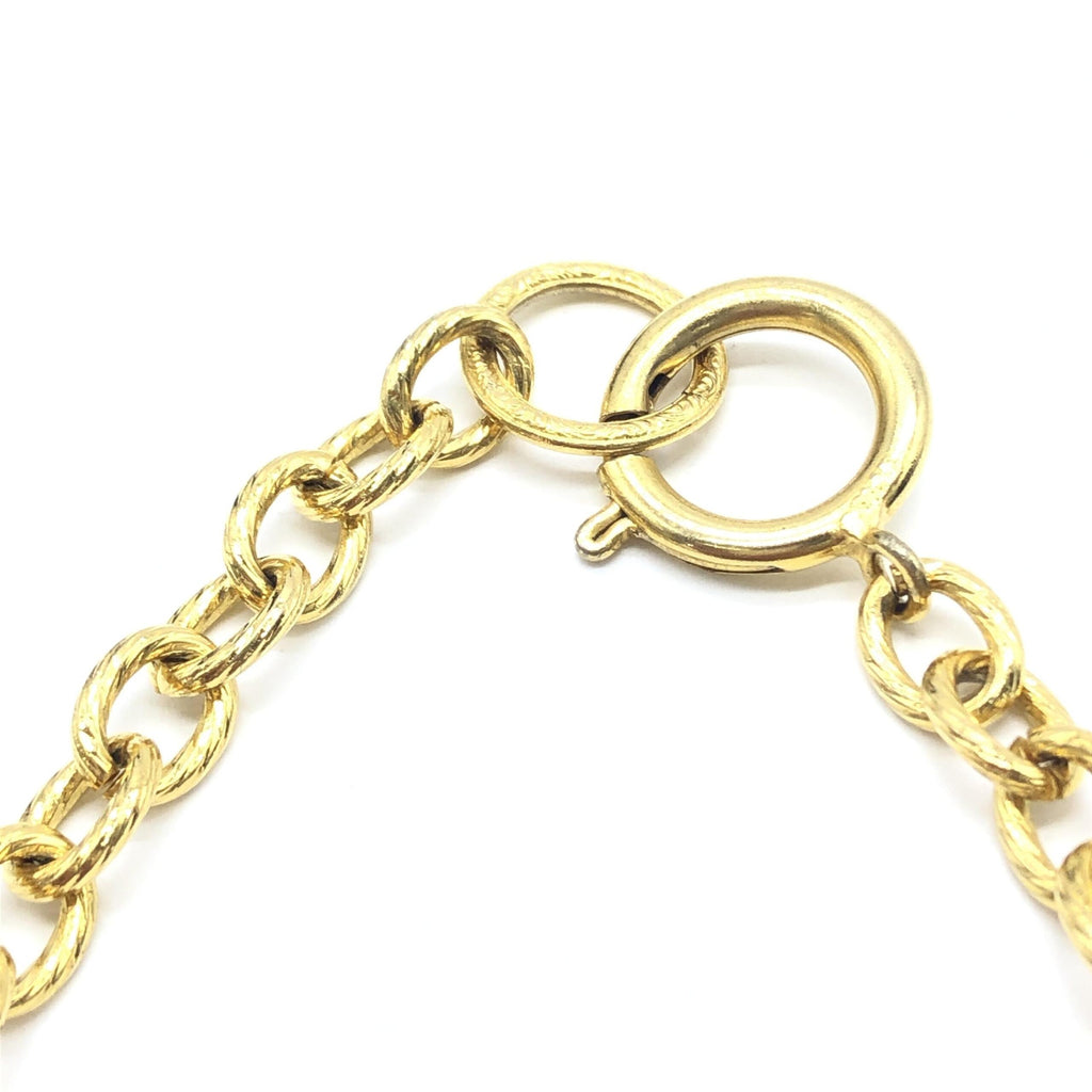 Gold Plated Chain Necklace With Bow Charms