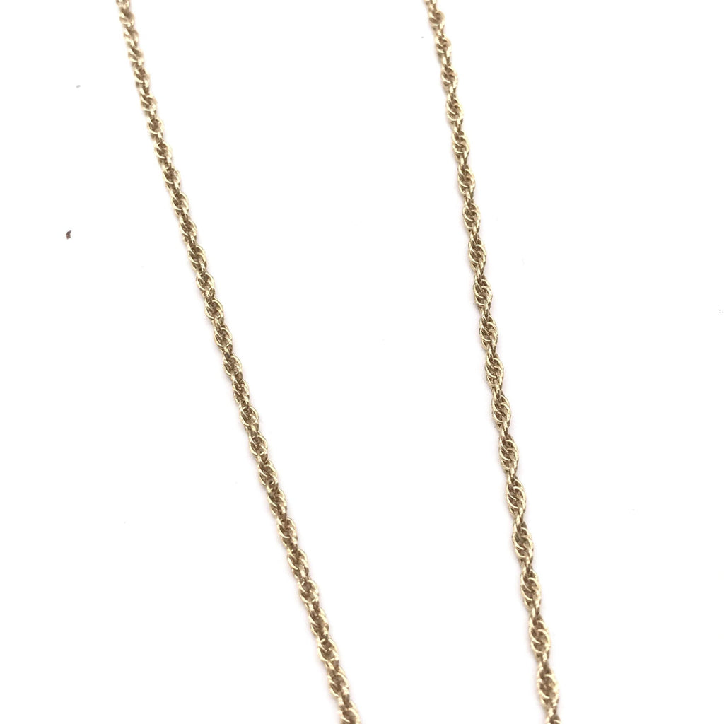 Gold Tone Bow Pendant Chain Necklace