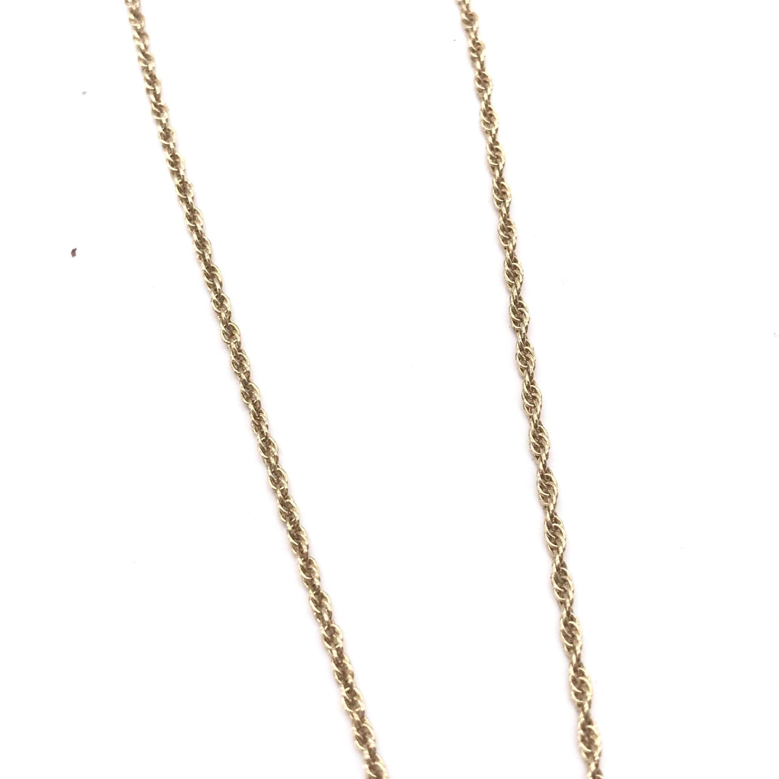 Gold Tone Bow Pendant Chain Necklace