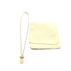 Gold Tone Bow Pendant Chain Necklace