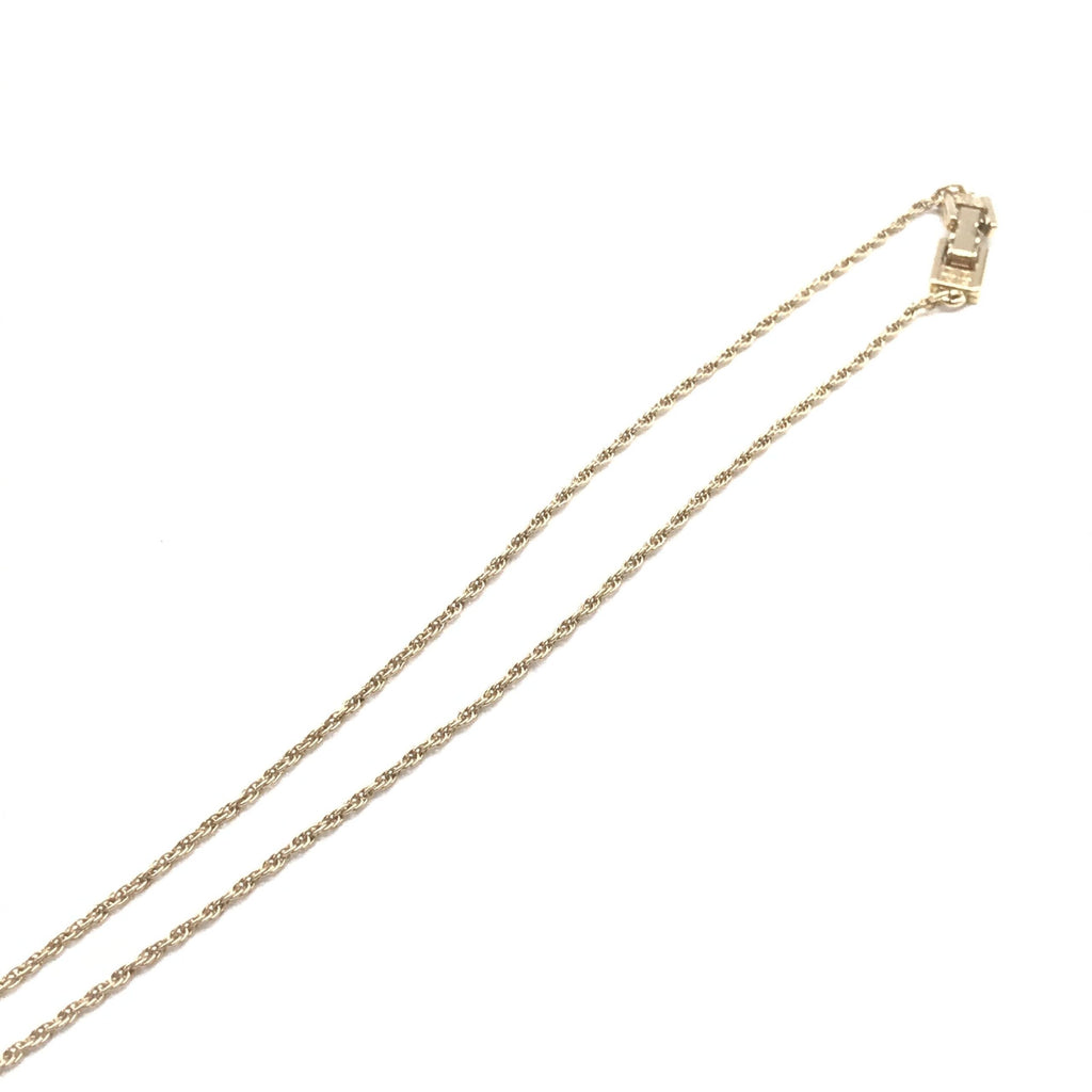 Gold Tone Bow Pendant Chain Necklace