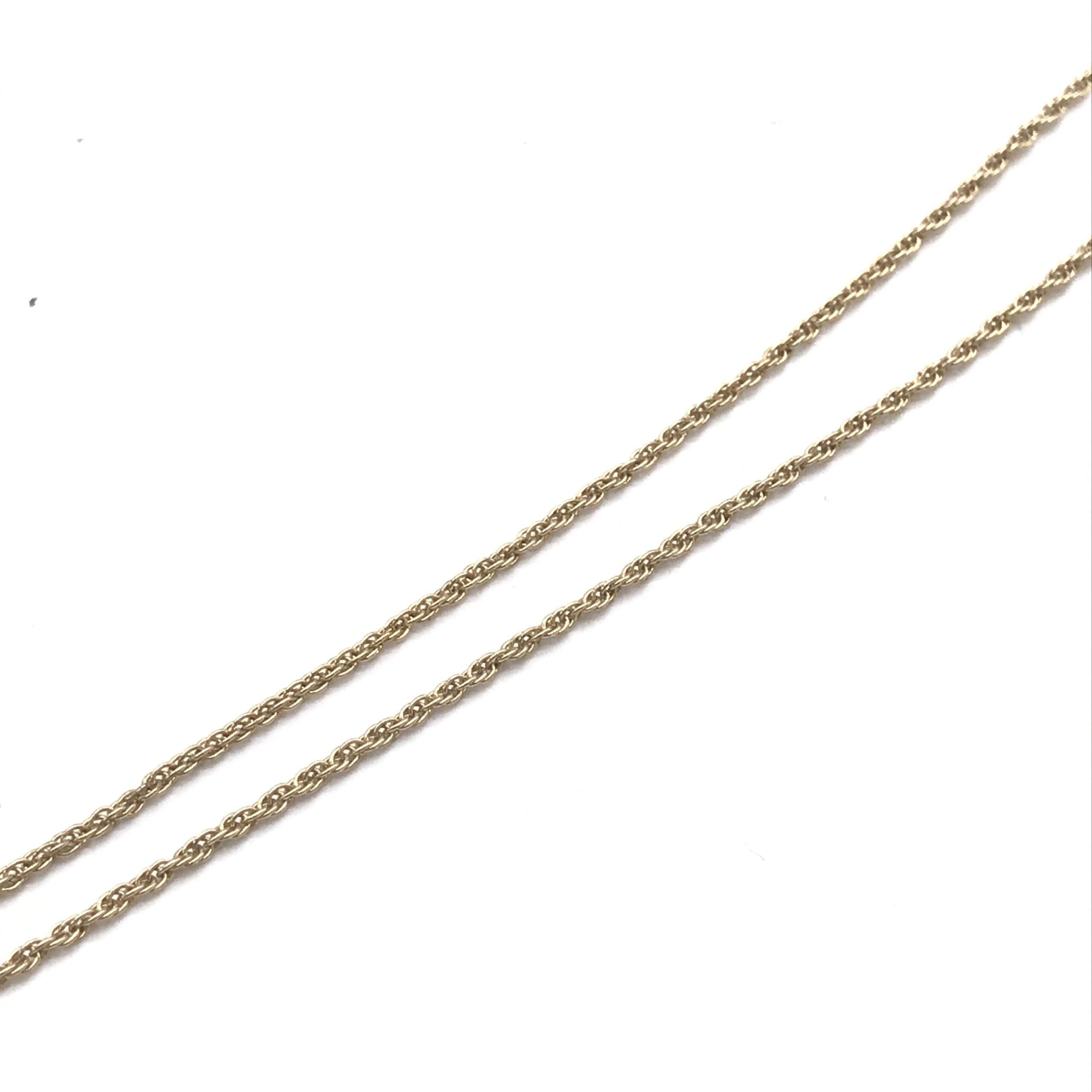 Gold Tone Bow Pendant Chain Necklace