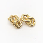 Gold Tone Twisted Chain Clip-On Earrings