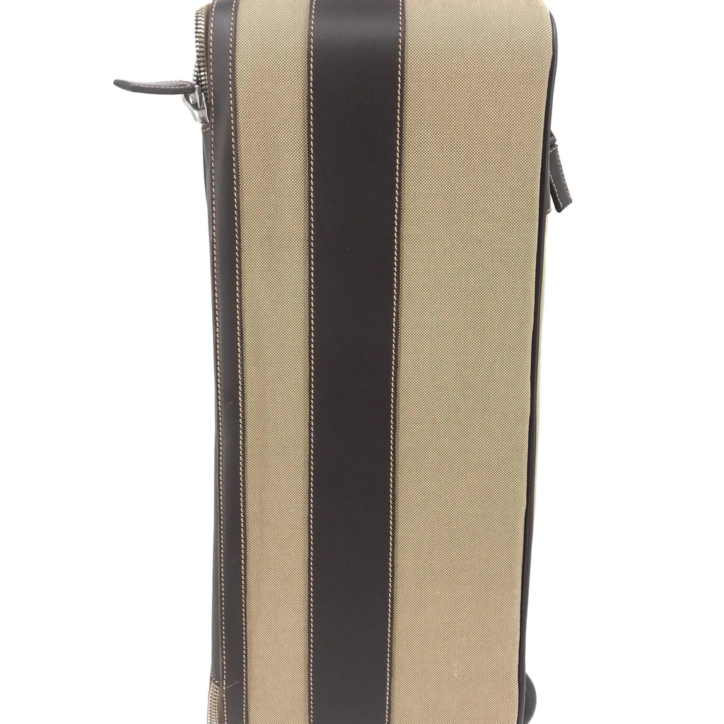 Jacquard Canvas Leather Suitcase