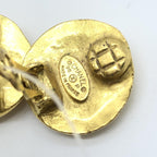 Gold Tone CC Clip-On Earrings