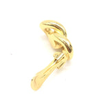 Gold Tone Twisted Chain Clip-On Earrings