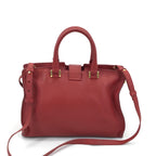 Leather Handbag With Y Logo