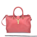 Leather Handbag With Y Logo