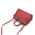 Leather Handbag With Y Logo