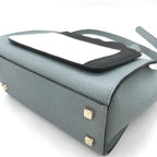 Leather Tote Bag In Gray