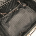 Jacquard Canvas Leather Suitcase