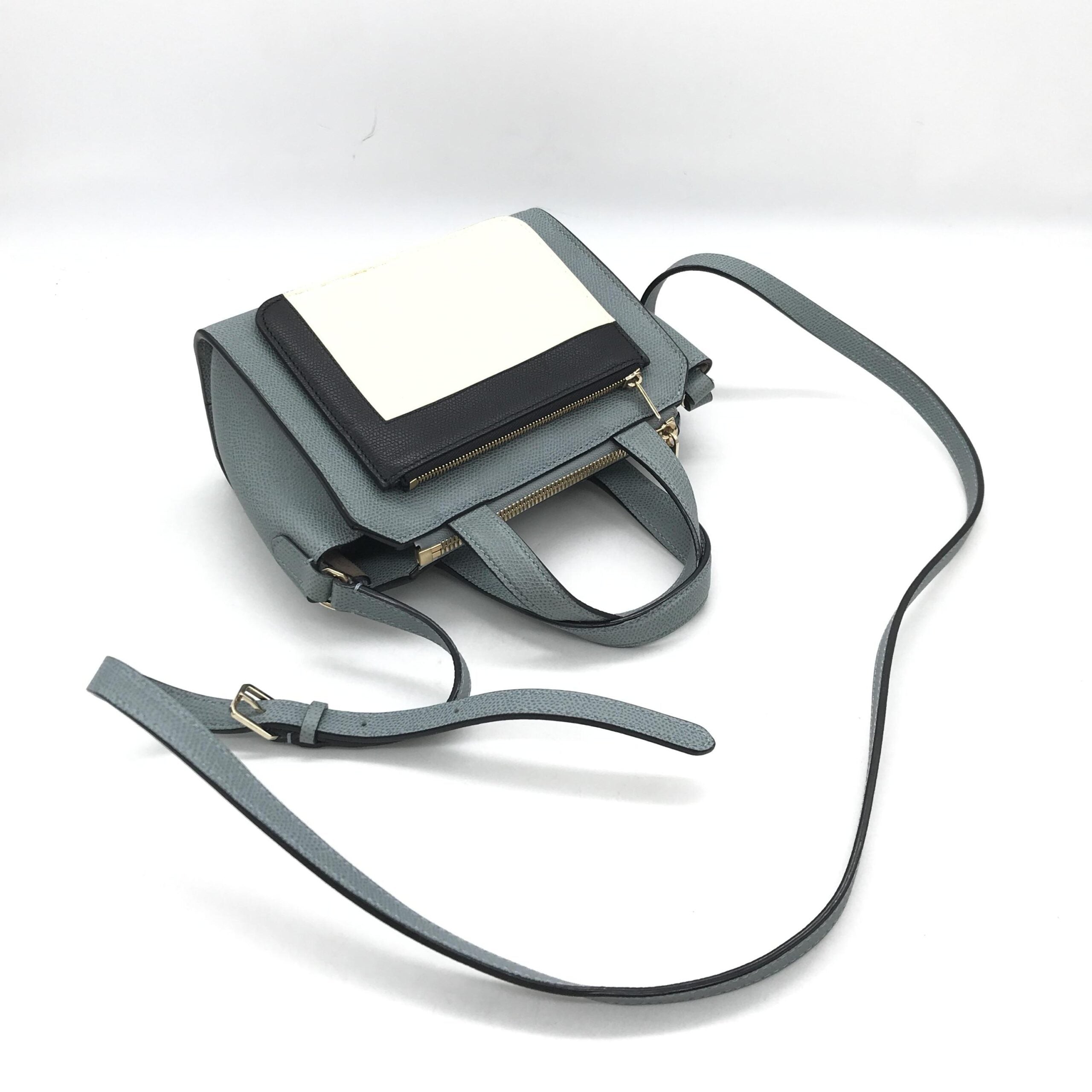 Leather Tote Bag In Gray