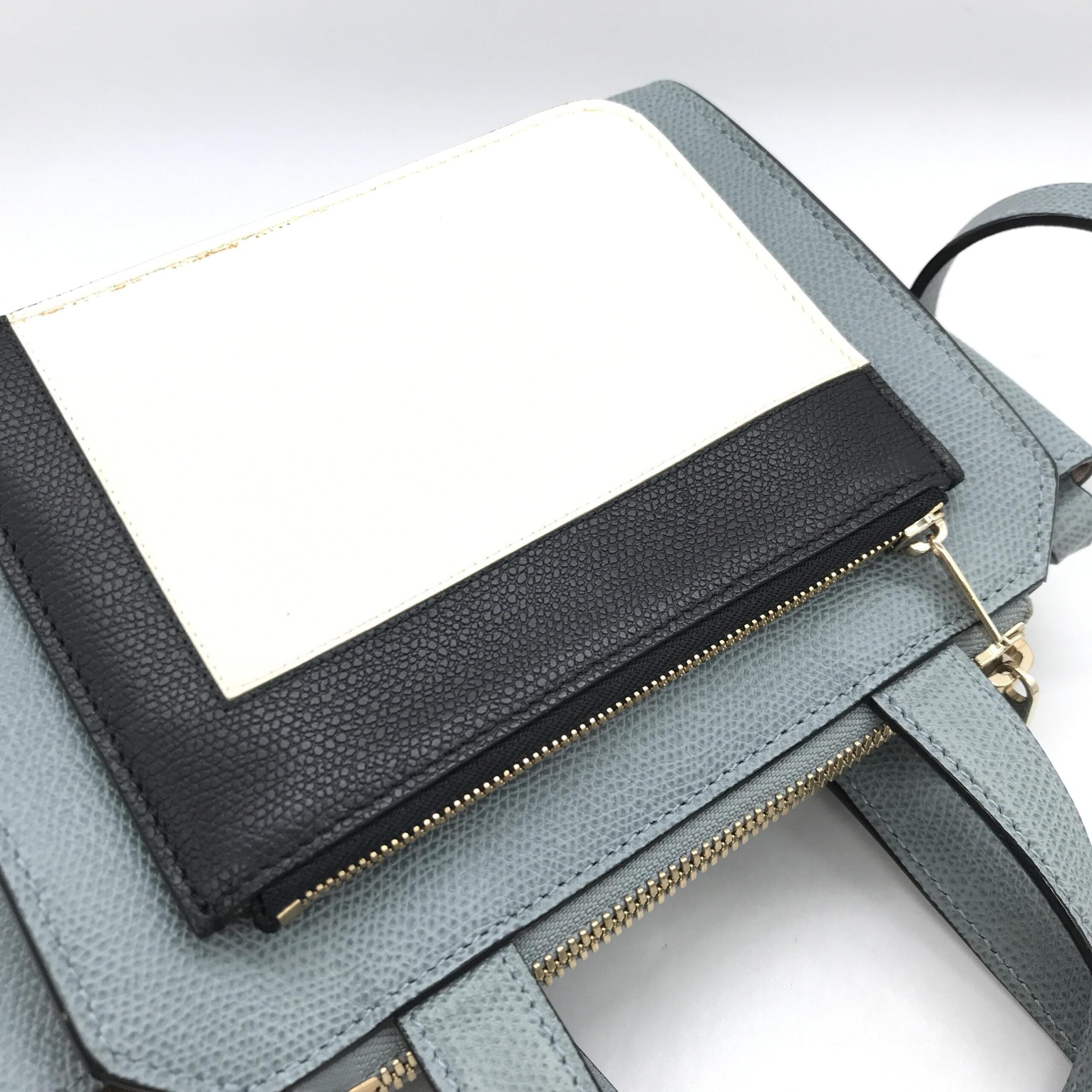 Leather Tote Bag In Gray