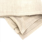 Light Beige Linen Scarf With Fringes