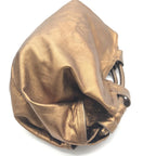 Metallic Bronze Nappa Aire Beige Shoulder Bag