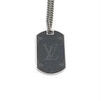 Louis Vuitton Leather Monogram Eclipse Pendant Necklace