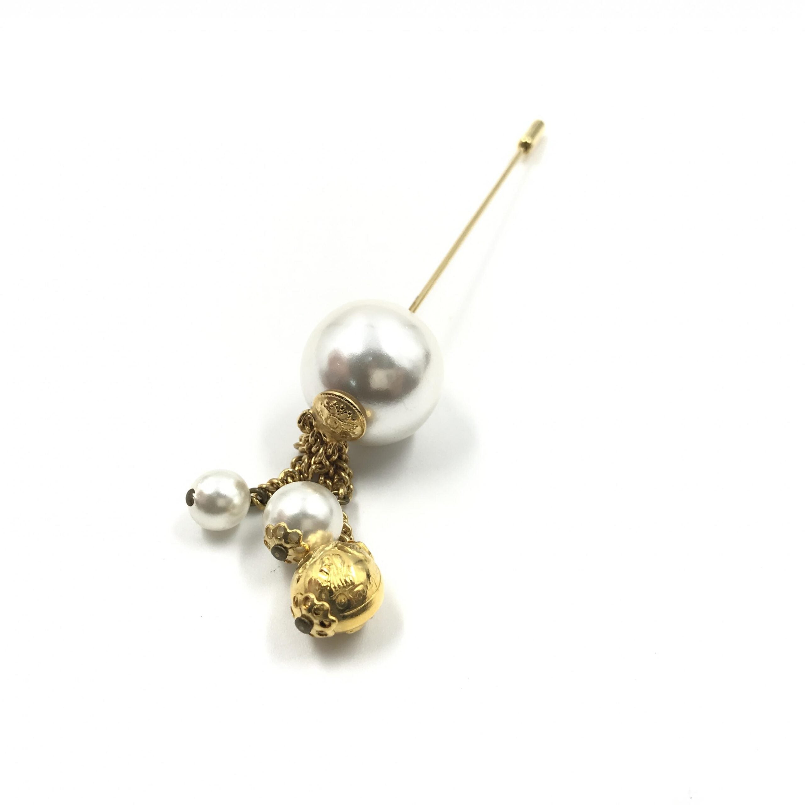 Pin Brooch, Pearl Style, Box