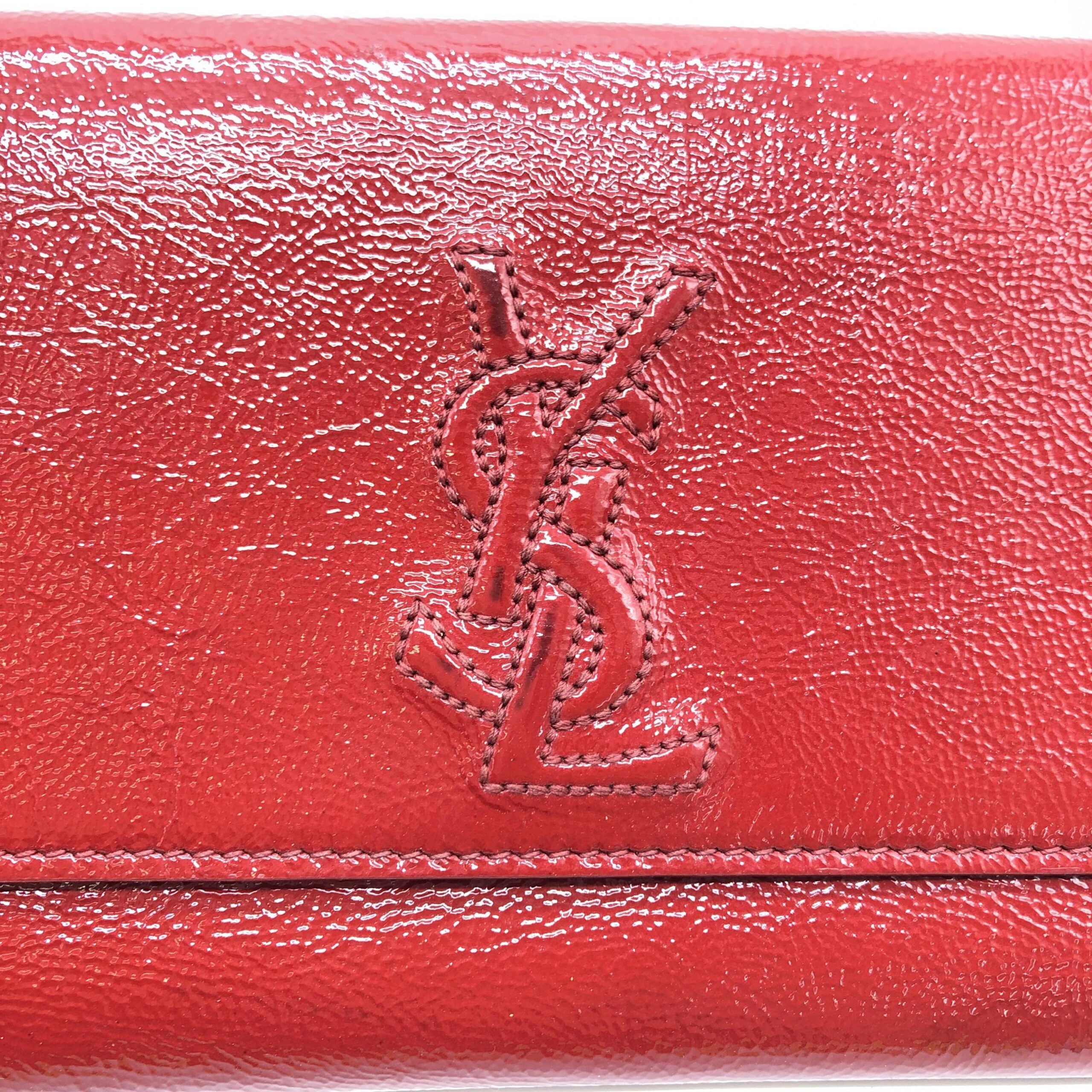Red Patent Leather Clutch Bag