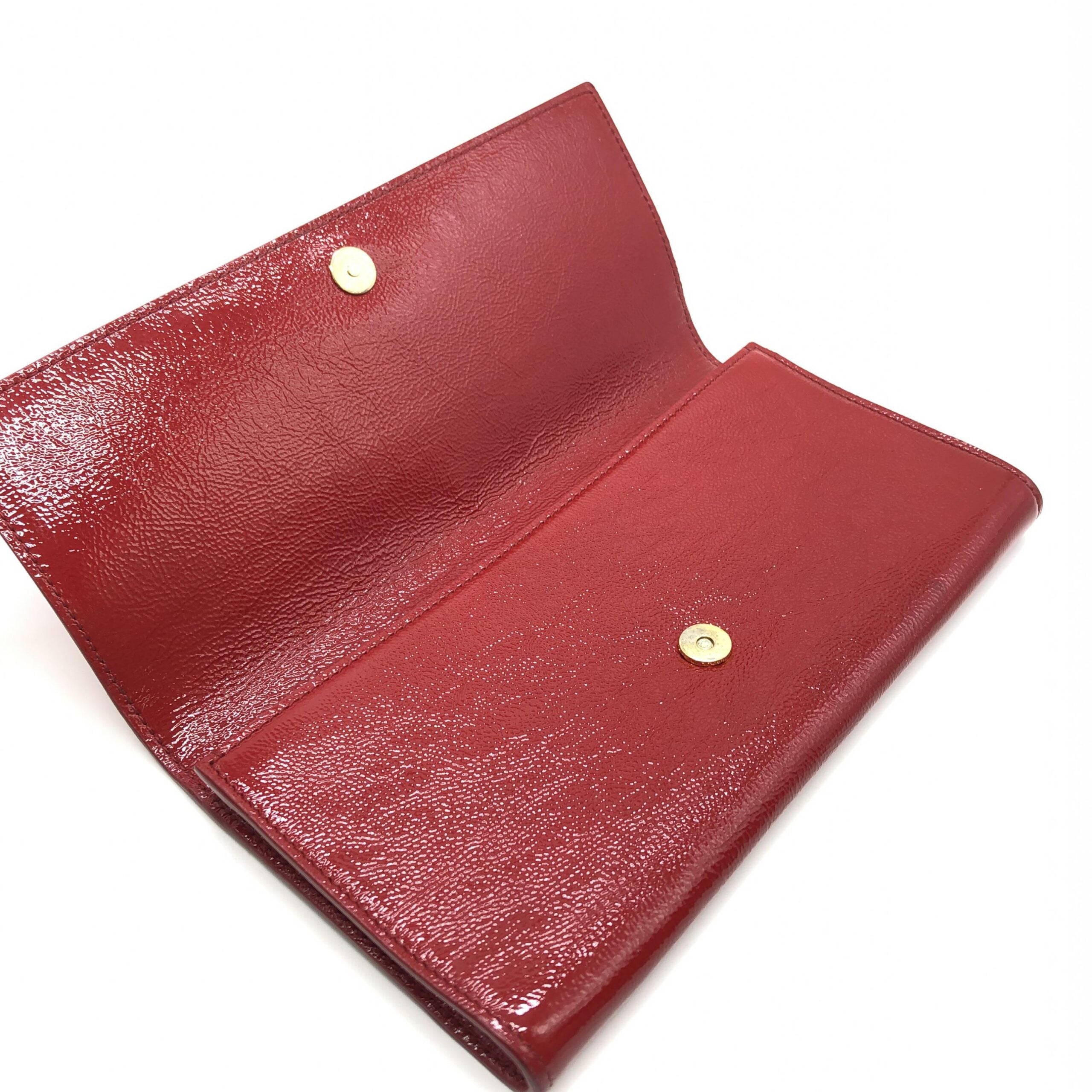 Red Patent Leather Clutch Bag
