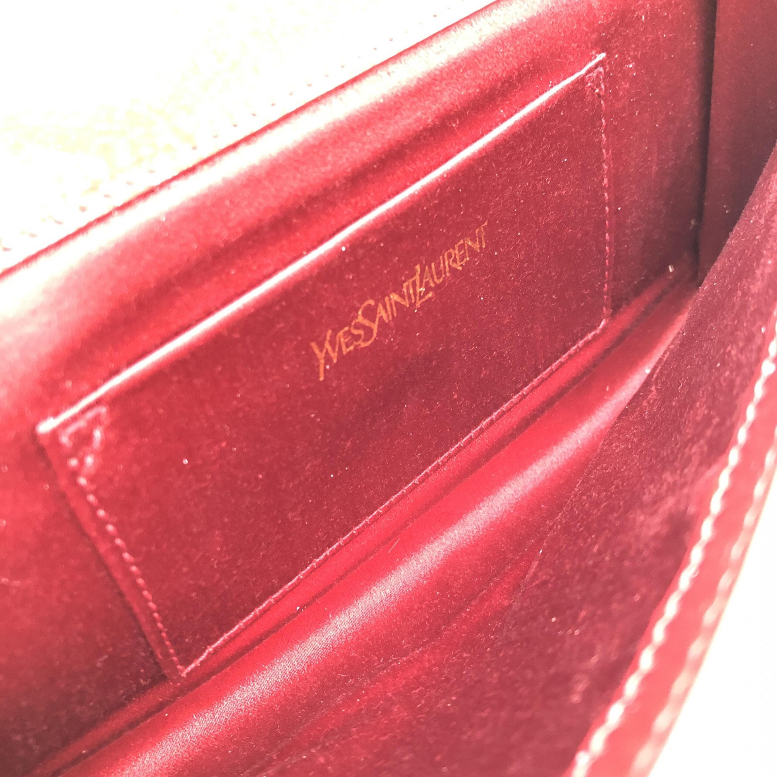 Red Patent Leather Clutch Bag
