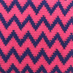 Red Zigzag Wool Knit Scarf