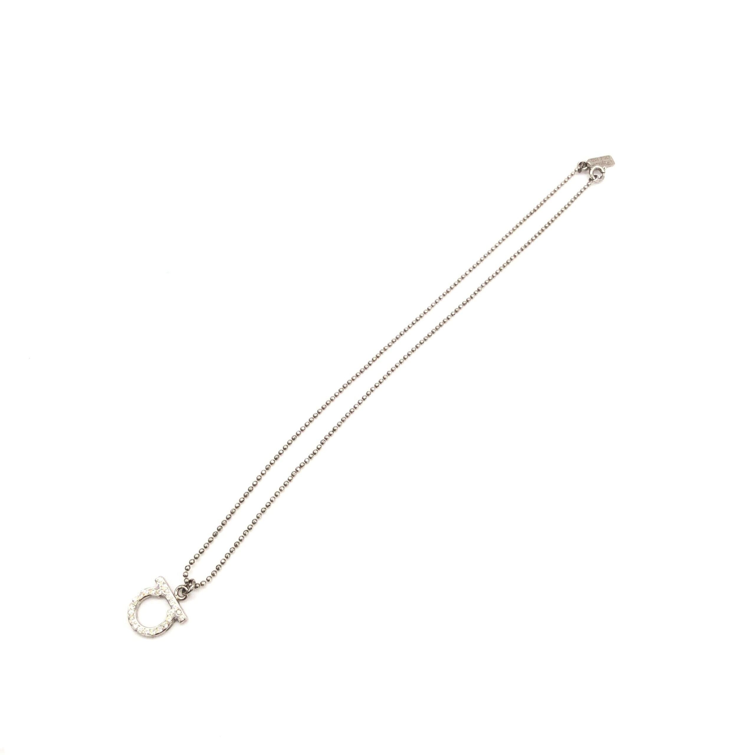 Silver Plated Necklace With Crystal Pendant