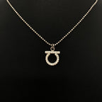 Silver Plated Necklace With Crystal Pendant