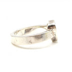 Sterling Silver Heart Trademark Ring, US Size 5.5