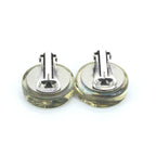 Vintage Holographic Logo Clip-On Earrings