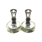 Vintage Holographic Logo Clip-On Earrings