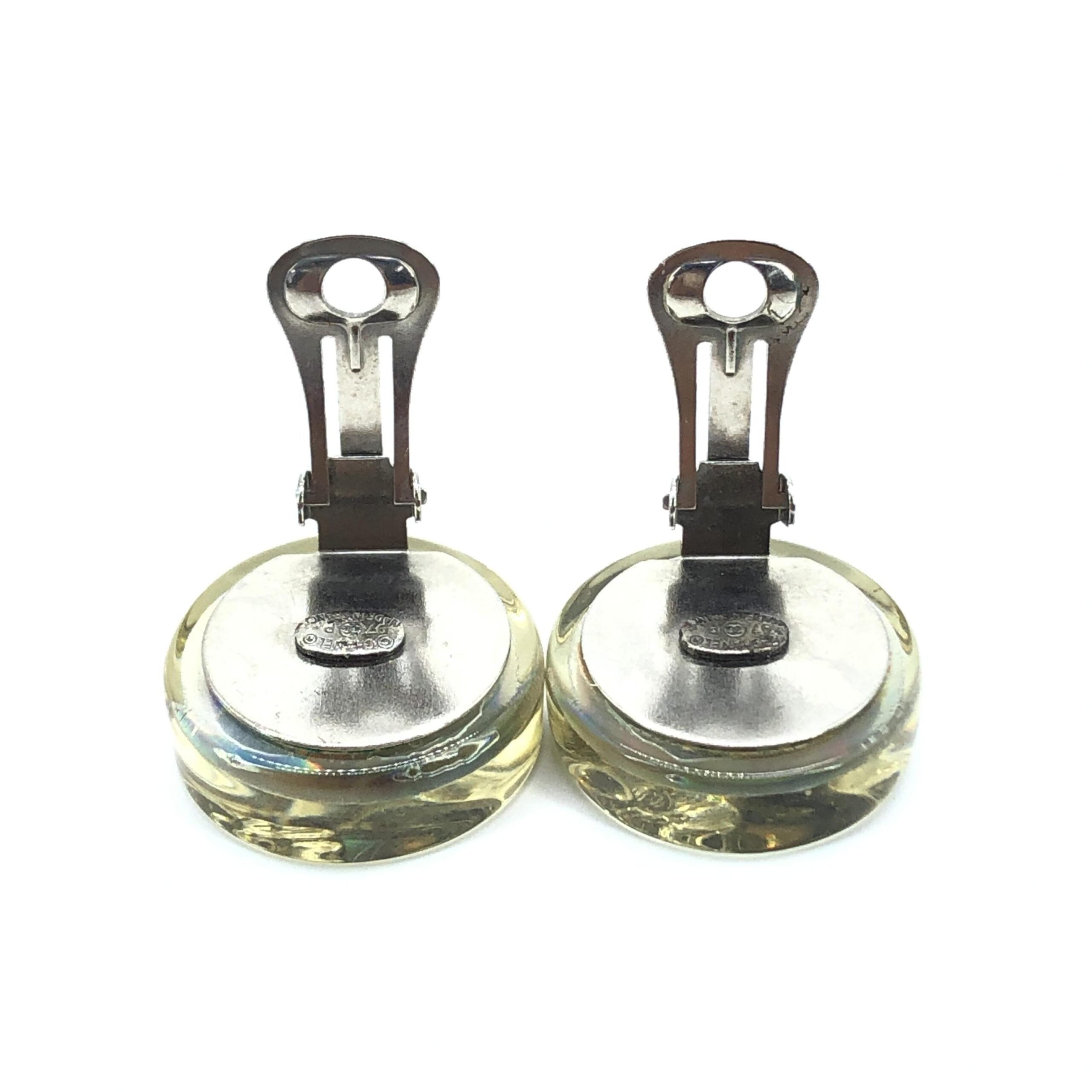 Vintage Holographic Logo Clip-On Earrings