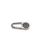 Silver Metal Compass Charm Keychain