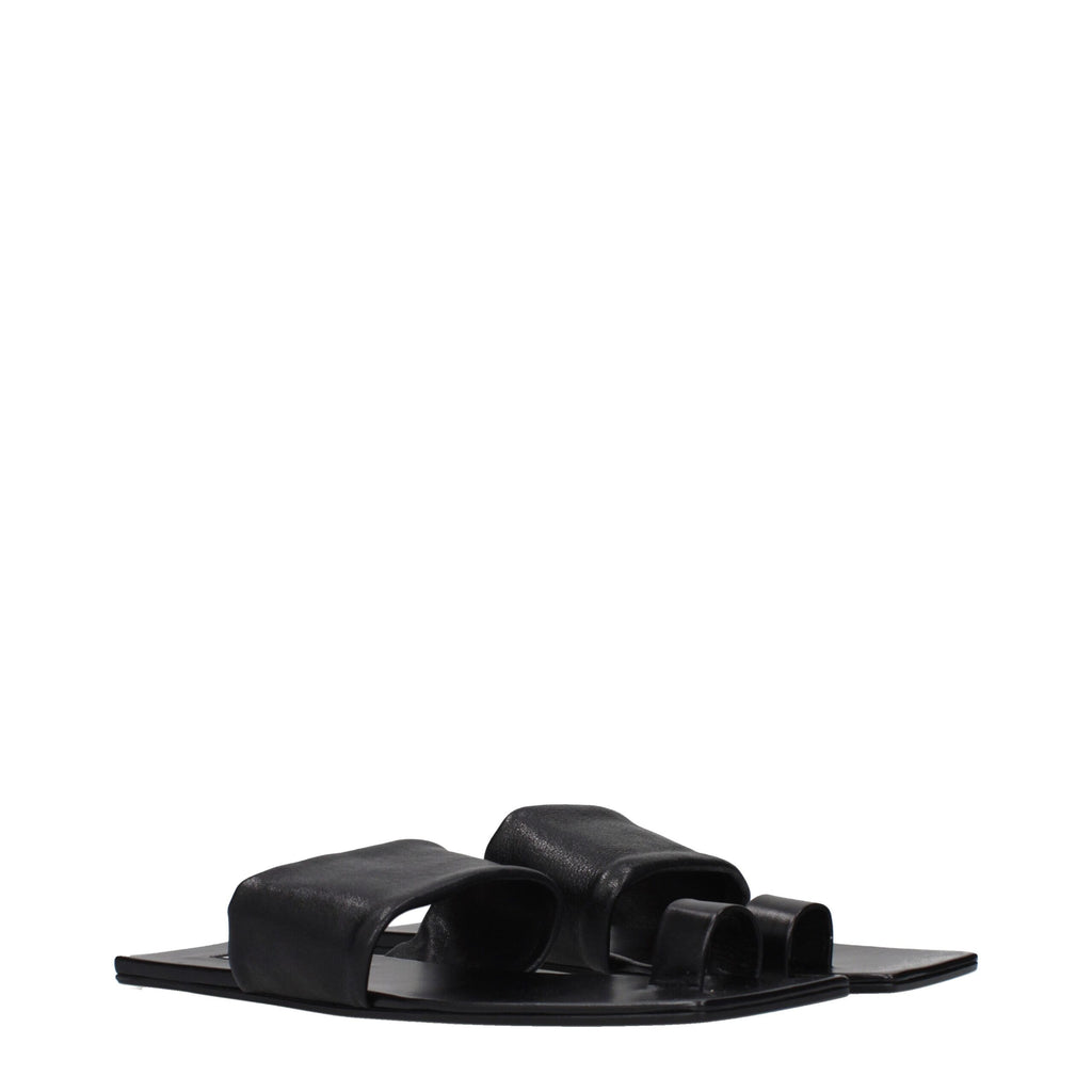 Black Leather Sandals